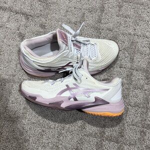 ASICS Women's Athletic Shoes - Cream and Purple